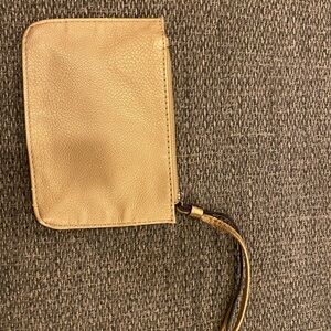 Tan Wristlet Clutch